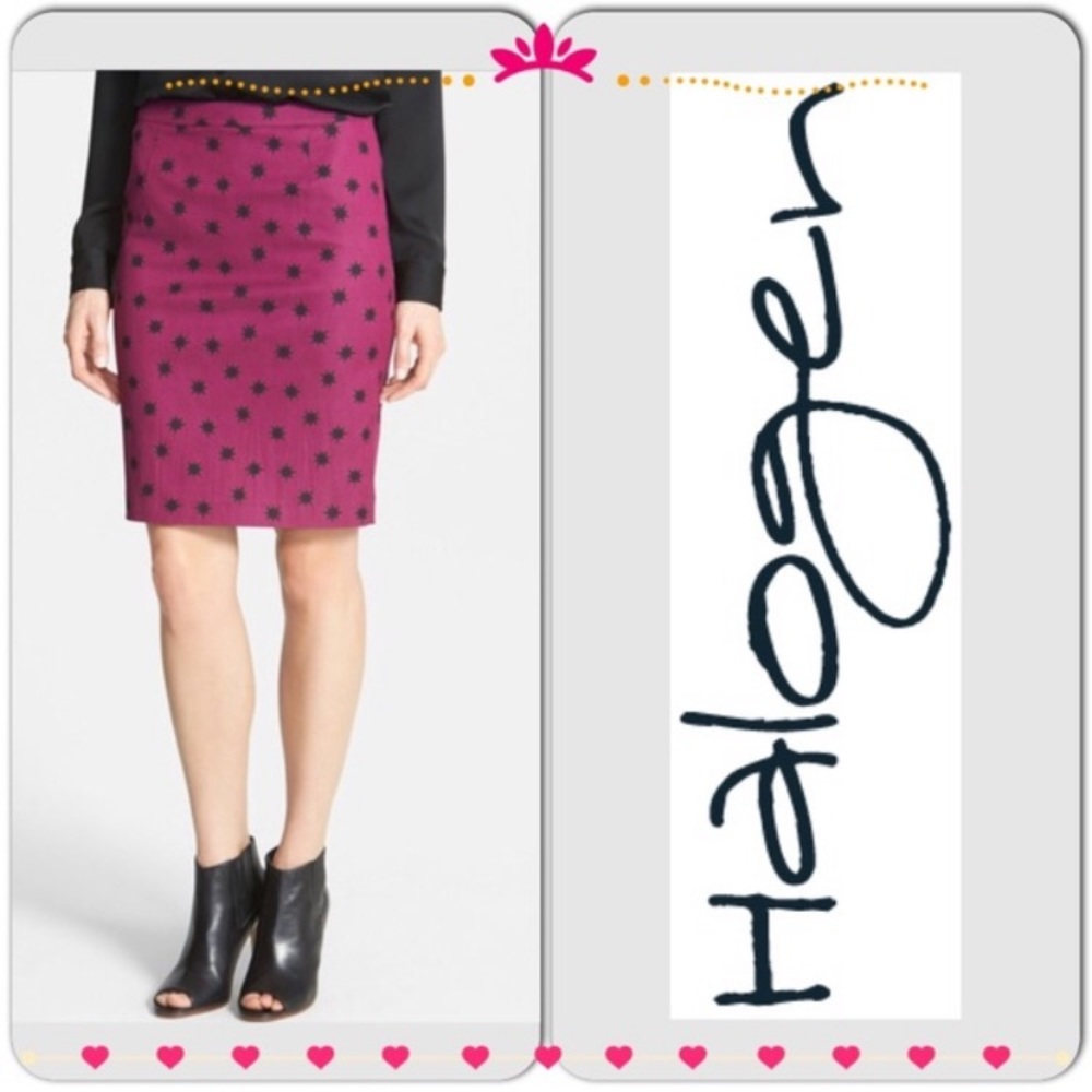 Halogen purple stars pencil skirt very chic